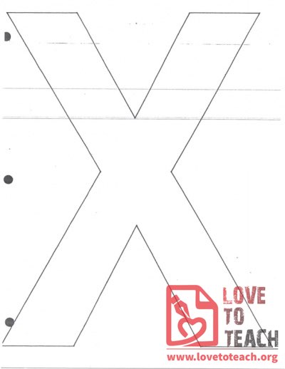 X Coloring Page