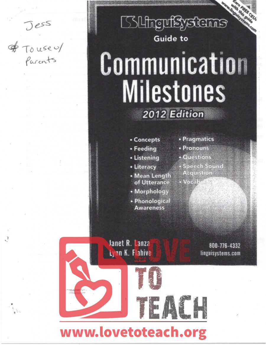 Communication Milestones
