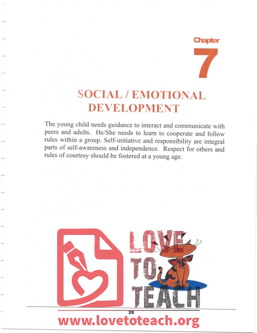 Preschool Handbook - Social Emotional Development
