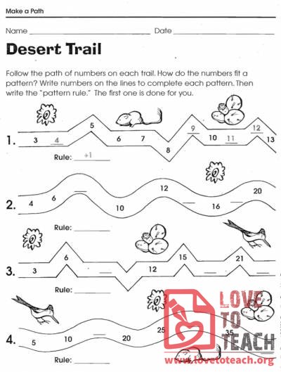 Pattern Rule Path Worksheets