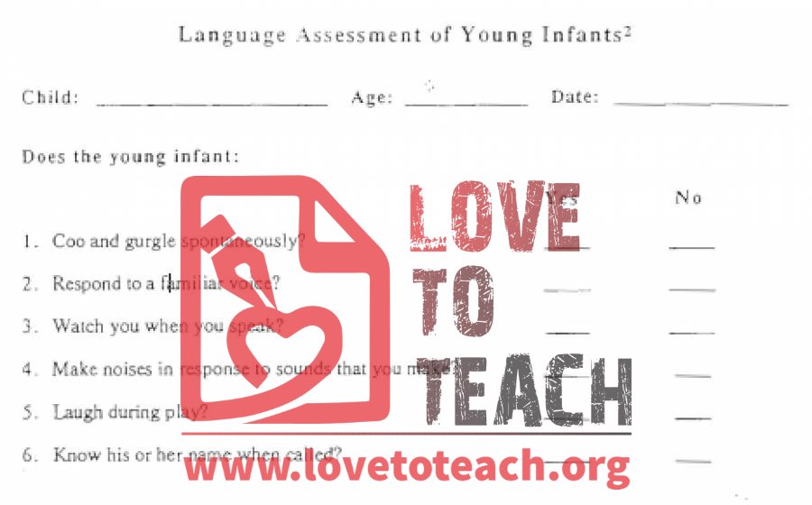 Young Infant Language Assessment Form