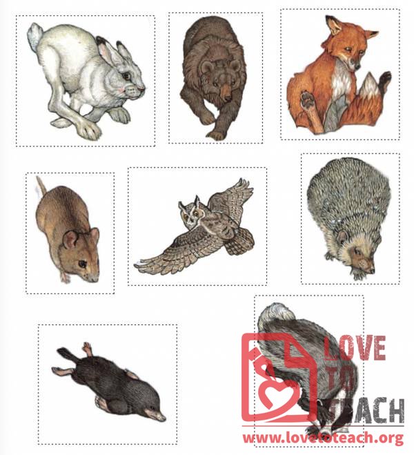 Slobbery image in the mitten animals printable Rare image throughout the mitten animals printable
