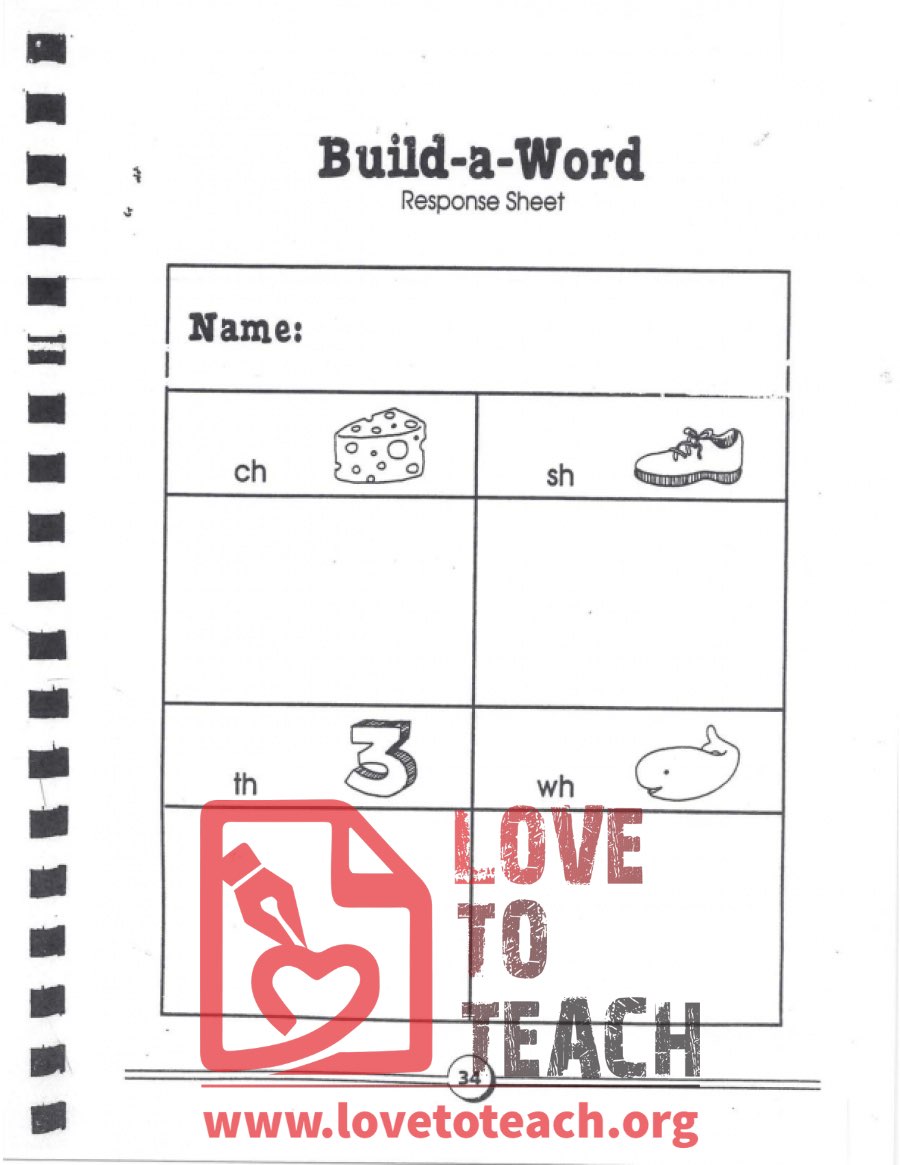 Build-a-Word: cheese, shoe, three, whale