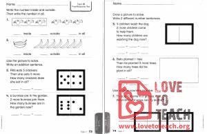 Beginning Addition Open Response Test