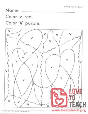 V and v Coloring Page