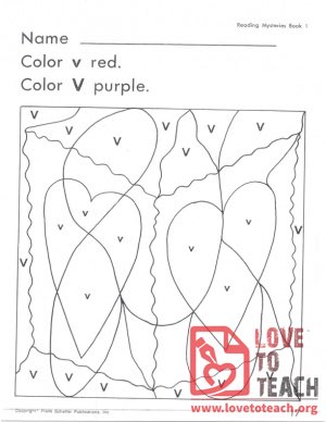V and v Coloring Page