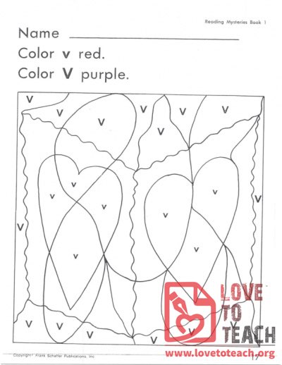 V and v Coloring Page