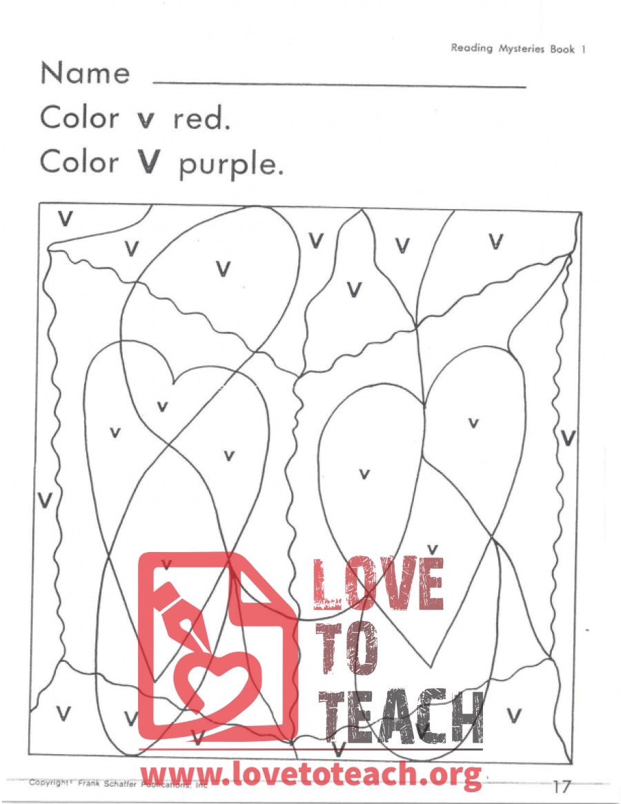 V and v Coloring Page