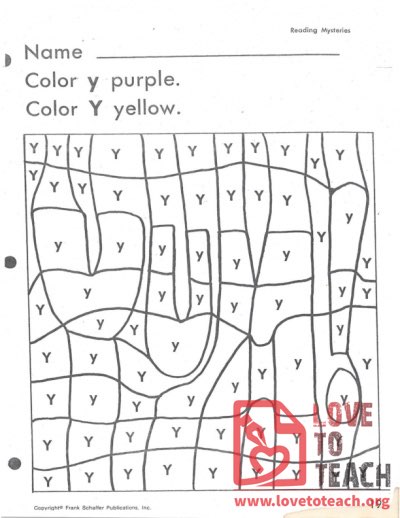 Y and y Coloring Page