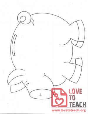 Piggy Bank Coloring Page