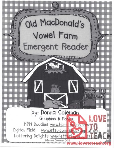 Old MacDonald&#039;s Vowel Farm - Emergent Reader