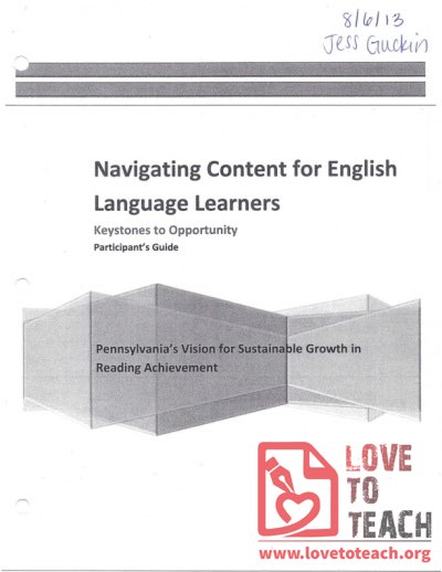 Guide - Navigating Content for English Language Learners