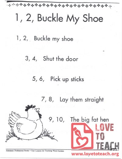 1, 2, Buckle My Shoe