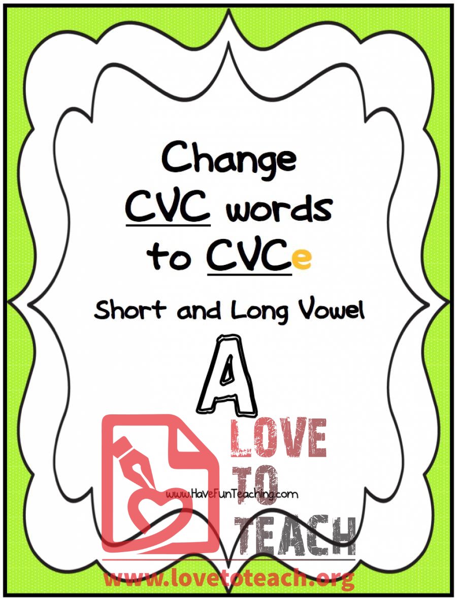 CVCe Words (Short and Long Vowel A)