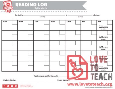 Blank Monthly Reading Log