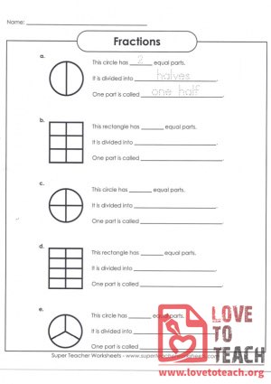 Fractions (with Answer Key)