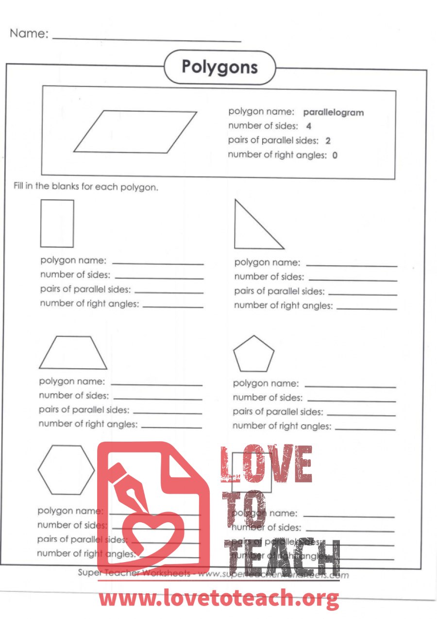 Polygon Identification (with Answer Key)