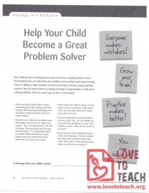 Message in a Backpack - Help Your Child Become a Great Problem Solver