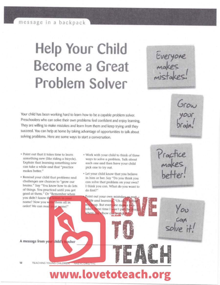 Help Your Child Become a Great Problem Solver
