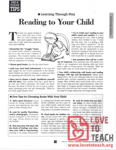 Reading to your Child