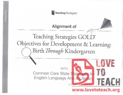 Teaching Strategies - Objectives for Development and Learning, Birth Through Kindergarten
