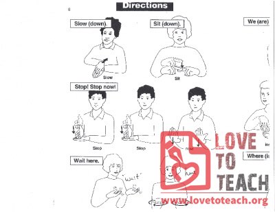 Sign Language - Directions