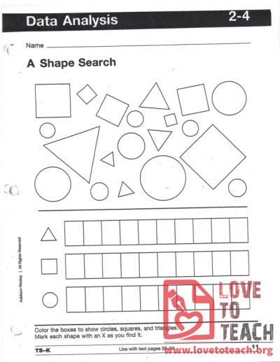 A Shape Search - Triangles, Squares, Circles