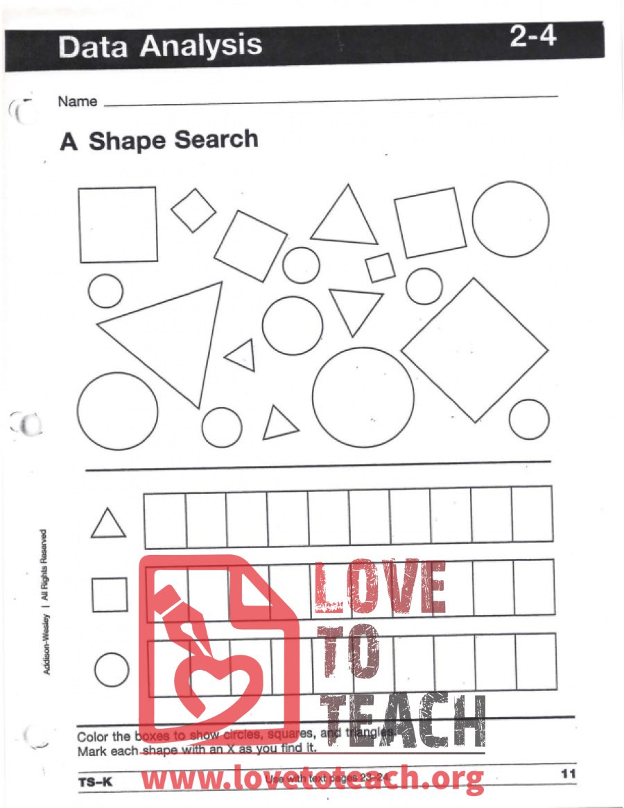 A Shape Search - Triangles, Squares, Circles