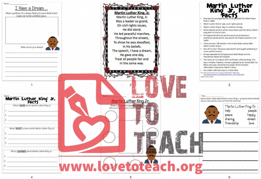 Martin Luther King Jr. Day Packet