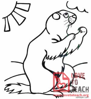 Groundhog Coloring Page