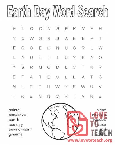 Earth Day Word Search