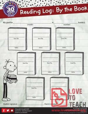 Diary of a Wimpy Kid Book Reading Log