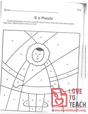 E and e Coloring Page