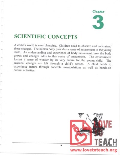 Preschool Curriculum Handbook - Scientific Concepts