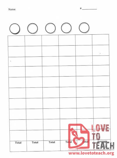 Blank Graphing or Tracking Sheet