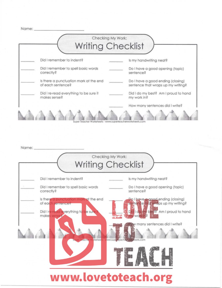 Writing Checklist