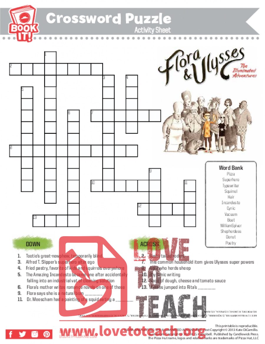 Flora and Ulysses Crossword