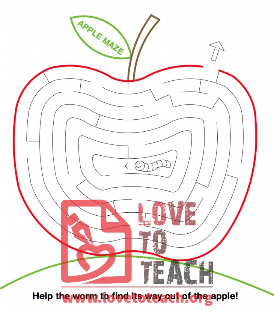 apple-maze-lovetoteach