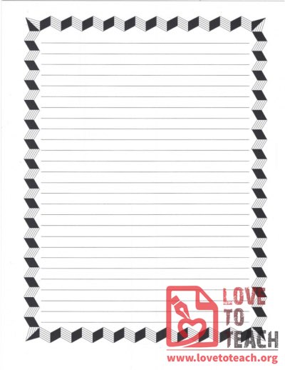 Blank Paper with Borders and Lines