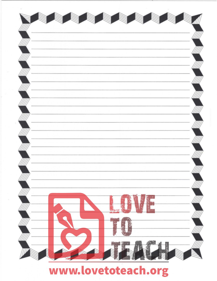 Blank Paper with Borders and Lines