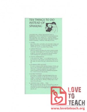 Ten Things To Do Instead Of Spanking