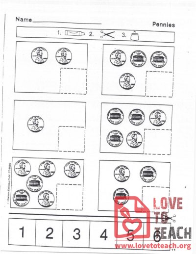 Pennies (Penny worksheet)