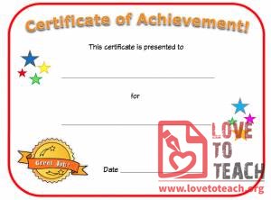 Certificate of Achievement