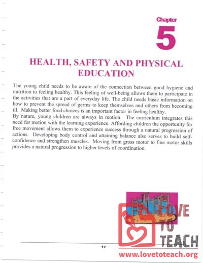 Preschool Curriculum Handbook - Health Safety and Physical Education