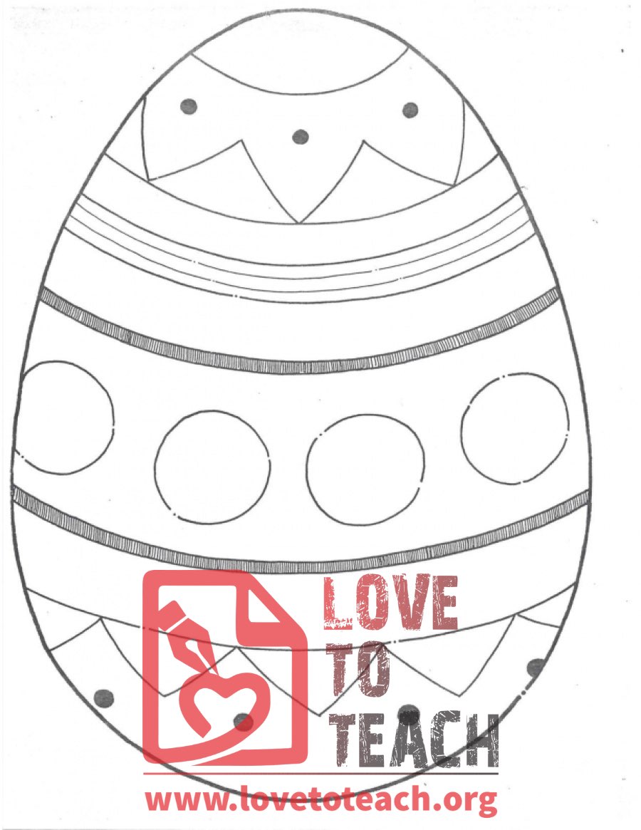 Easter Egg Coloring Page