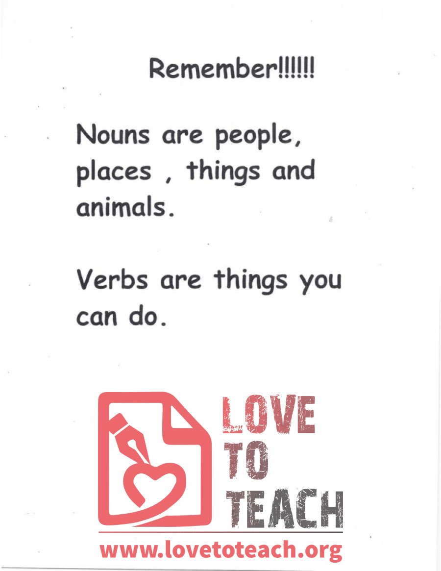 Reminder - Nouns and Verbs