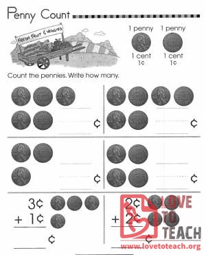 Penny Count Worksheet