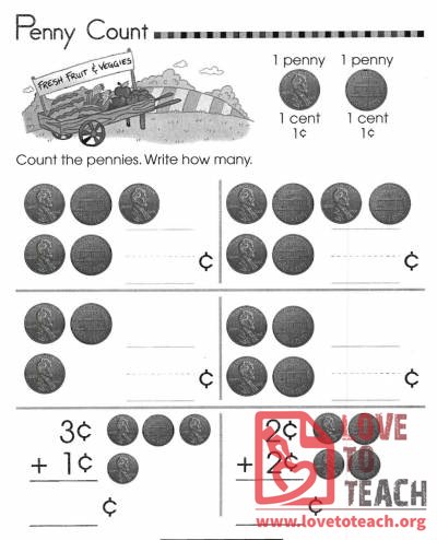 Penny Count Worksheet