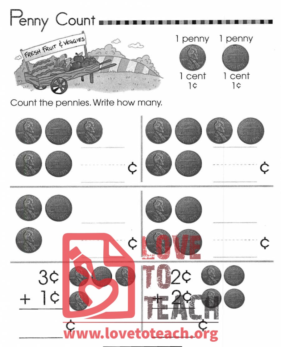 Penny Count Worksheet