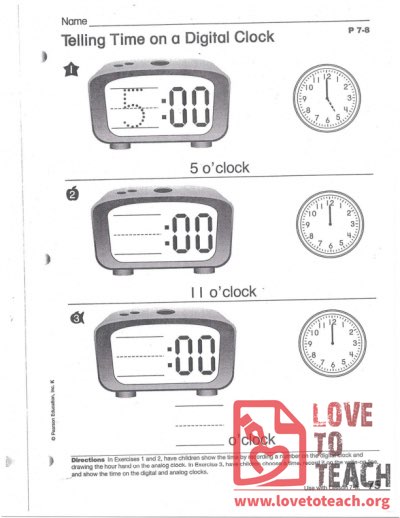 Telling Time on a Digital Clock